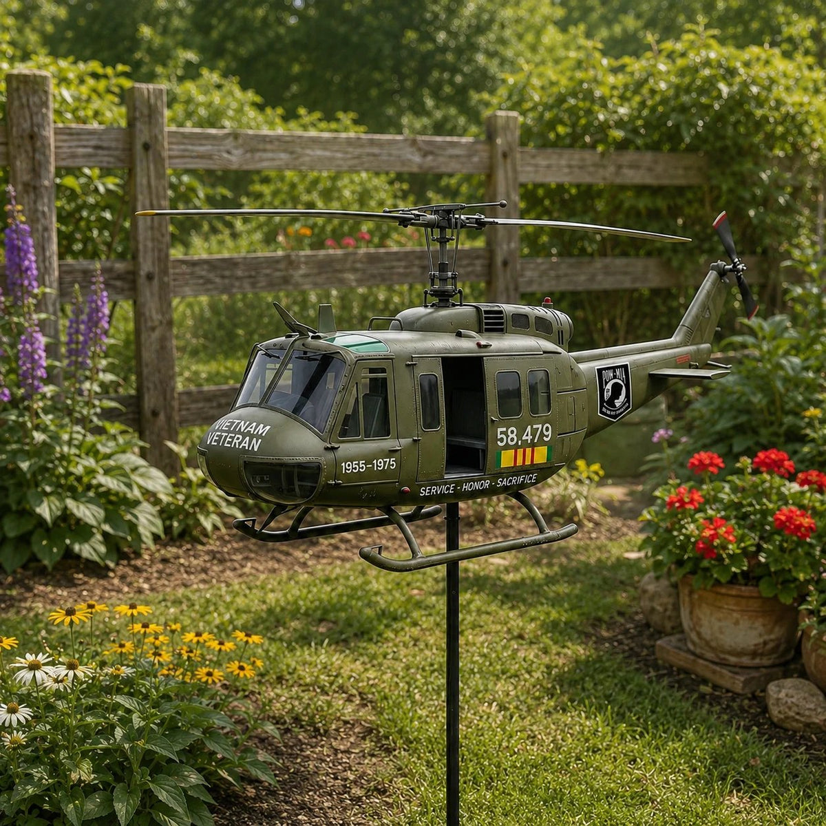 πLast Day Promo: 49% OFF ποΈ-Vietnam Veteran UH-1 Helicopter Wind Spinner