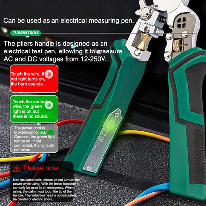 【All-in-One!】 Foldable Voltage Tester, Screwdriver, and Wire Stripper.
